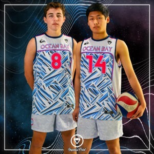 Male Volleyball Players in Custom Uniforms
