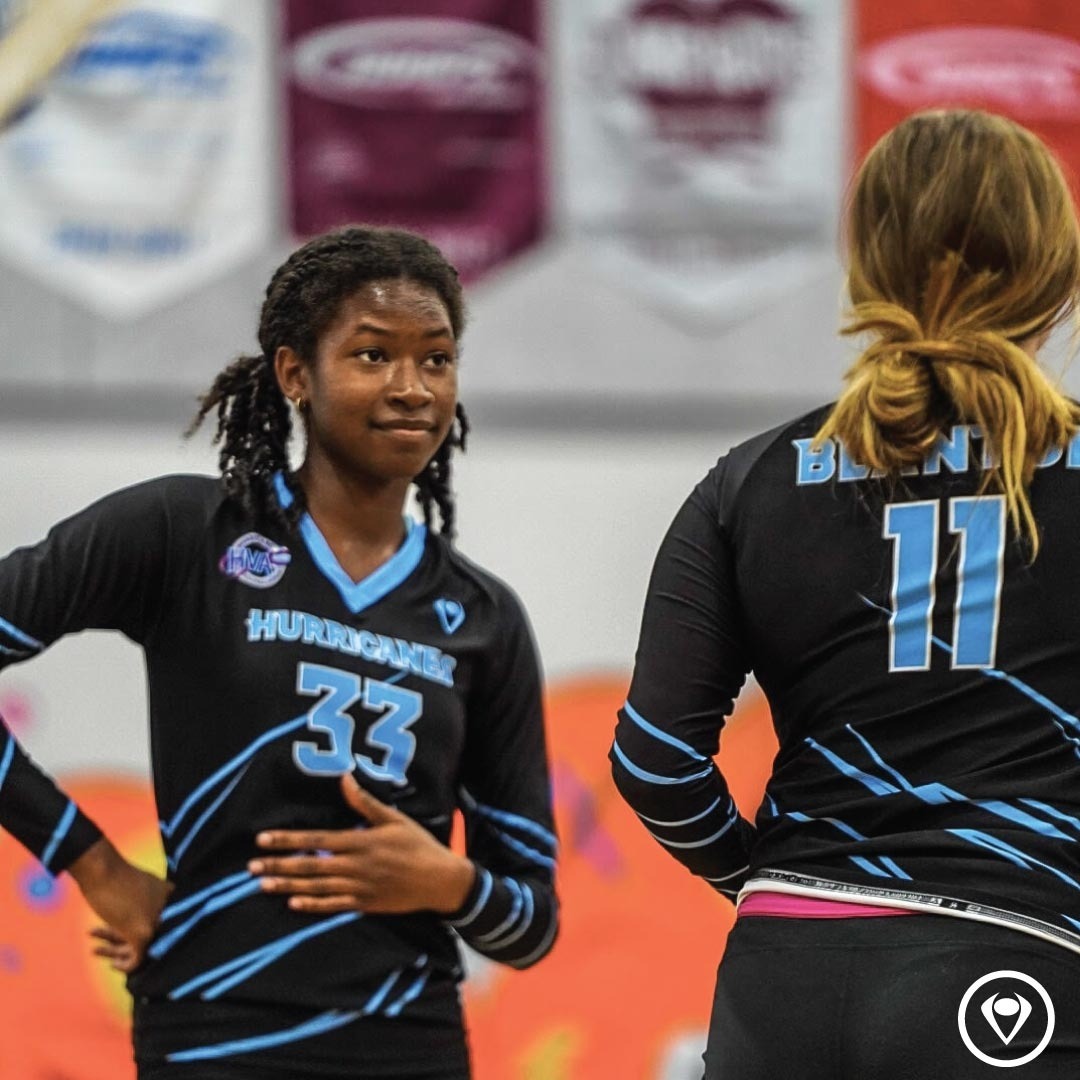 Female Volleyball Players in Sublimated Uniforms