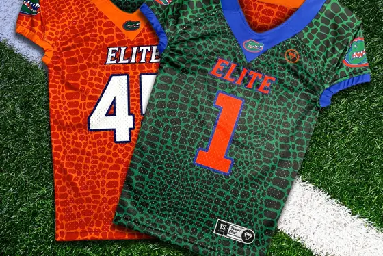 reversible-football-jerseys Reversible football jerseys in orange and green.
