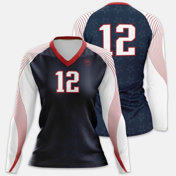 Women’s Sublimated Volleyball Jersey: Stars and Stripes
